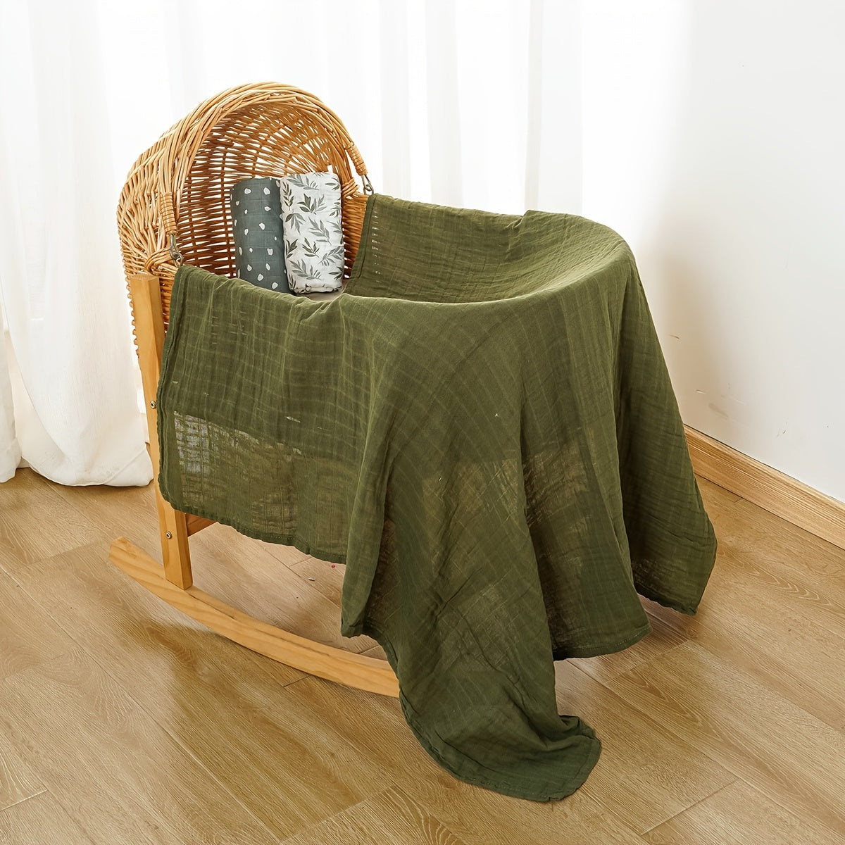 Juego de 3 mantas de muselina para bebé, acolchados ligeros y transpirables para verano en varios colores