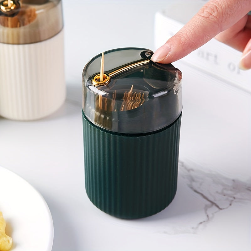 Toothpick and Dental Floss Dispenser with Automatic Release Press Type for Home Use