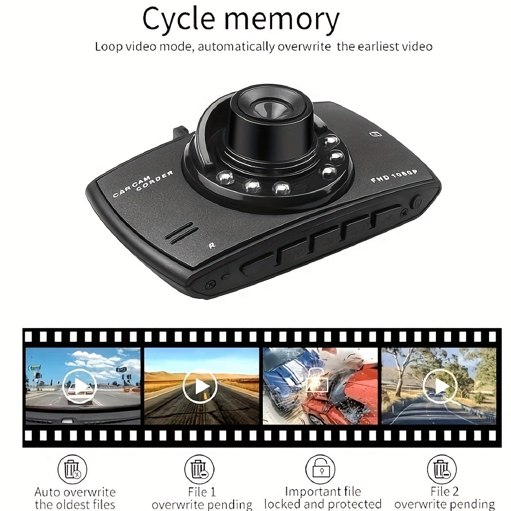 Car Dashcam 1080P Loop Recording Collision Detection High-Definition