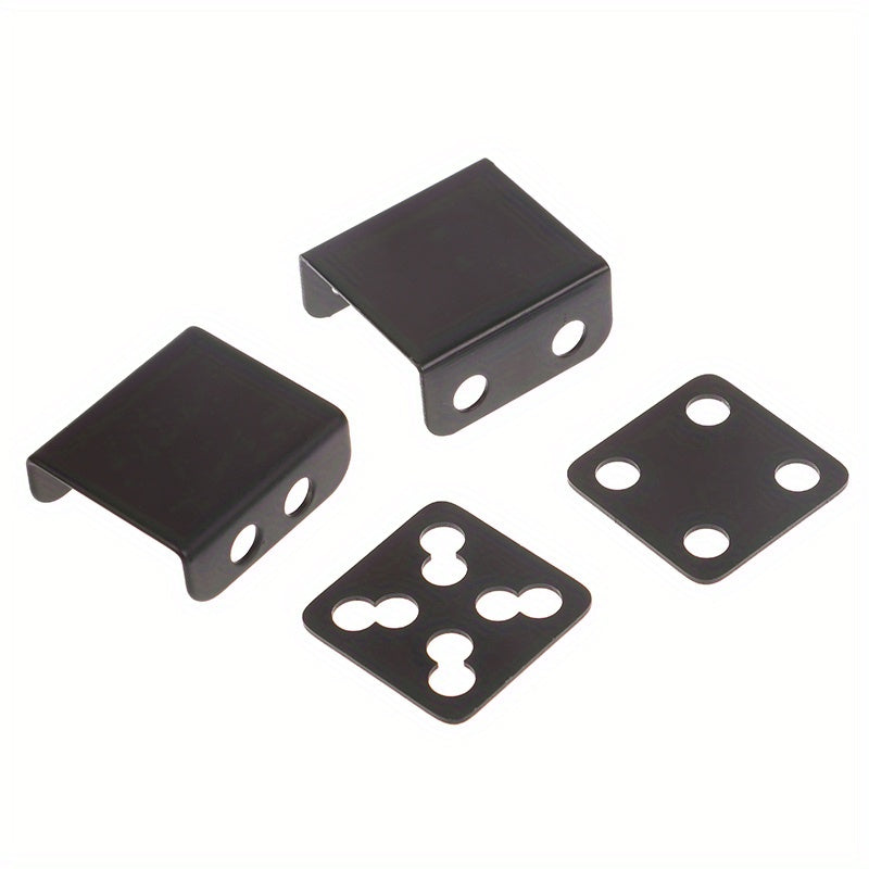 Qora metall 8-shakl teshikli ulanish parallel o'rnatish braketlari sovutish fanlari uchun 8/9/12/14cm