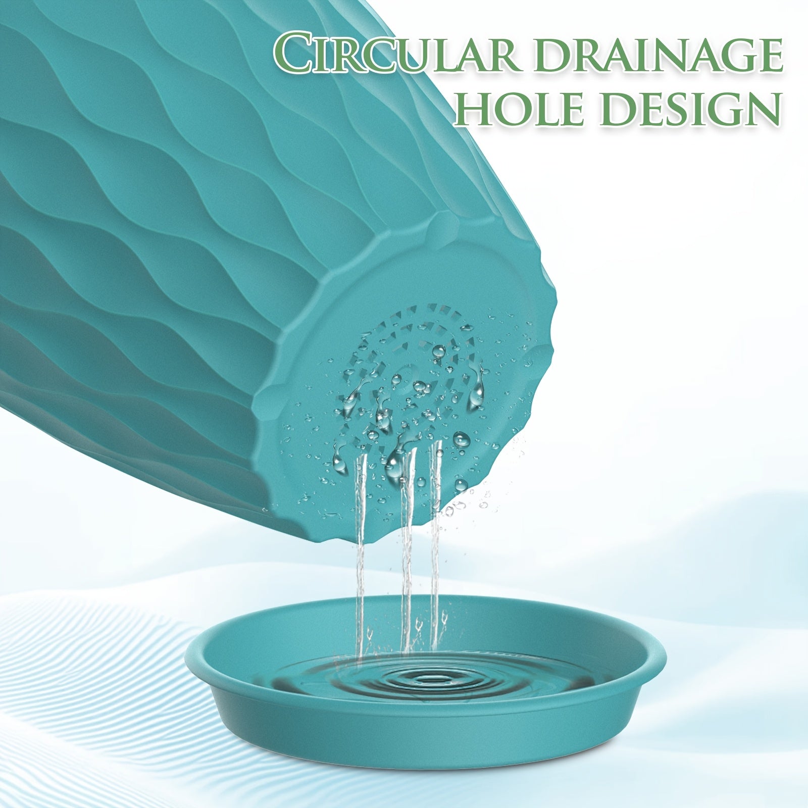 Set of 6 Round Plastic Plant Pots with Drainage Holes 15.24cm Indoor Outdoor