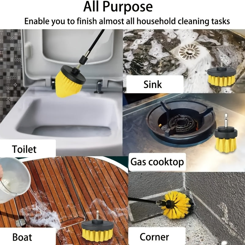 39-Piece Power Scrubber Brush Set for Bathroom Kitchen Car Floors Cordless Manual