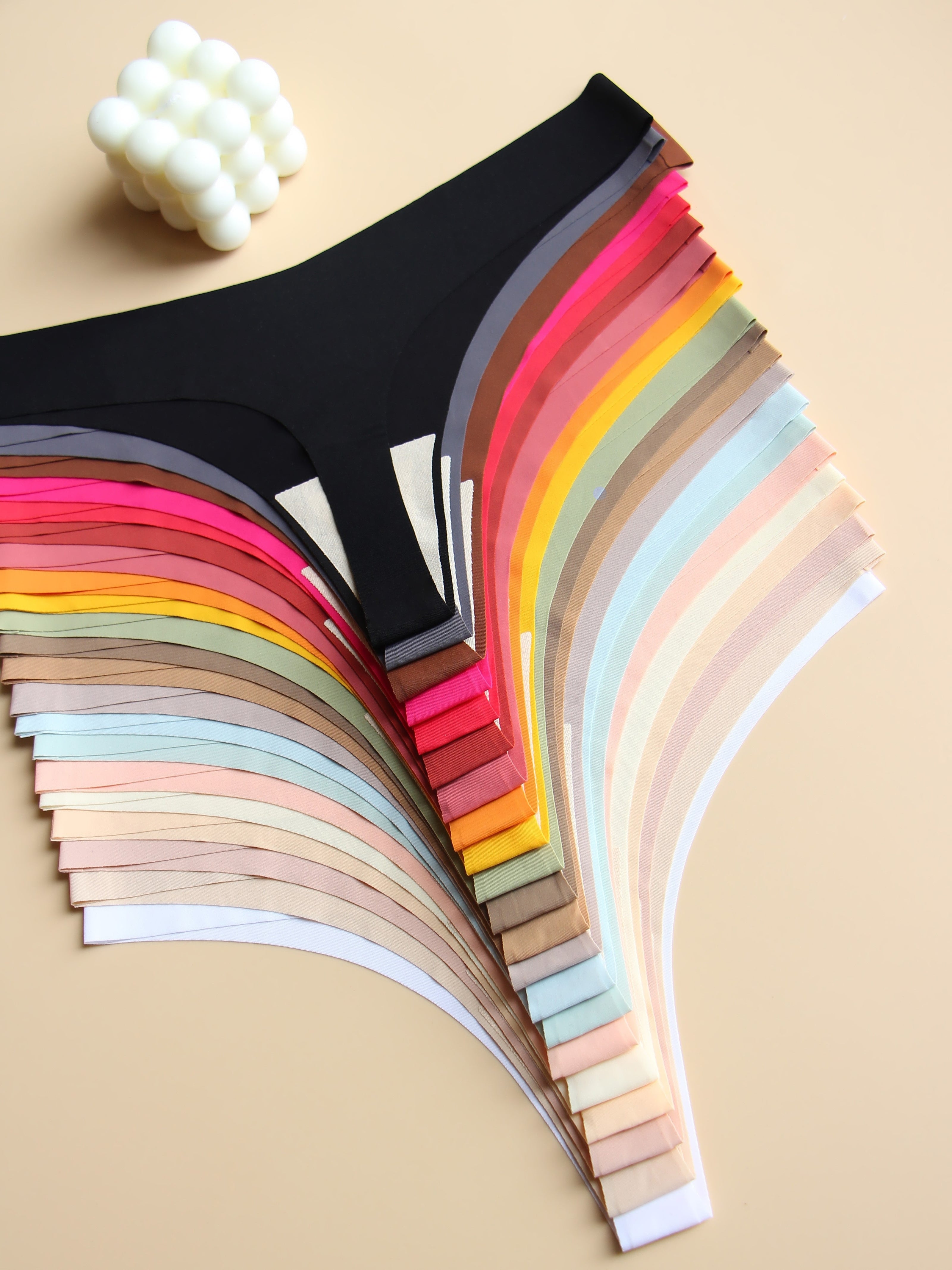 Set of 21 Breathable Seamless V-Style Ladies Underwear Thongs and V-Strings