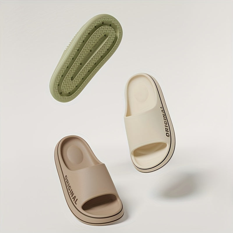 Women's EVA Slides Summer Non-Slip Open Toe Indoor Outdoor Beige Green