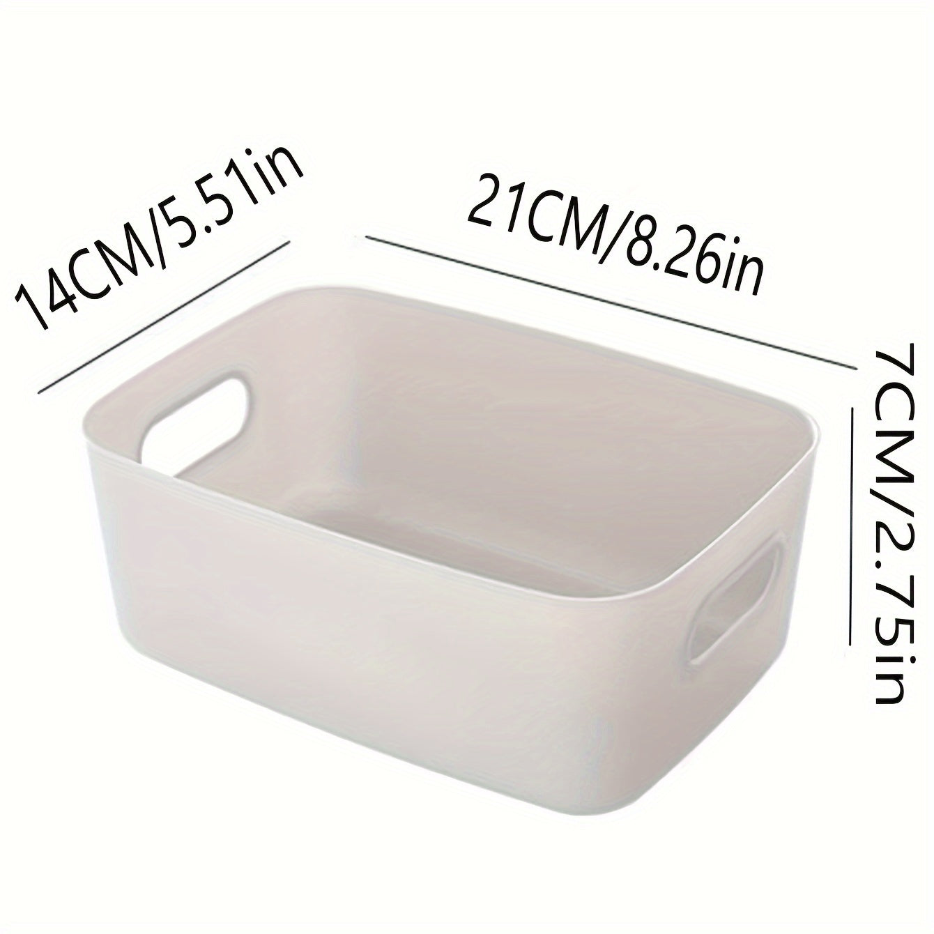 White Plastic Storage Bins 5/10 Size Weather-Resistant Organizers for Kitchen and Home