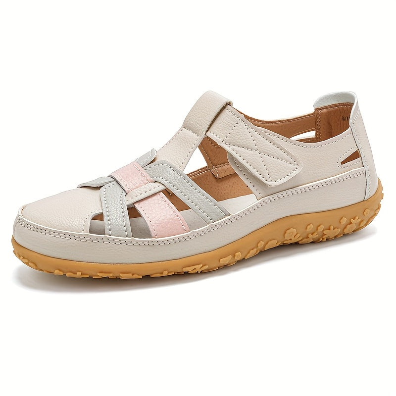 Women's Casual Flat Sandals with Adjustable Straps and TPR Sole