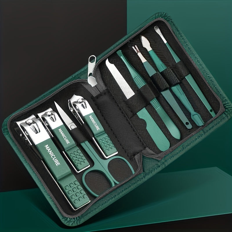 Luxury Stainless Steel Nail Clipper and Manicure Set with Travel Case 6/9 Pieces