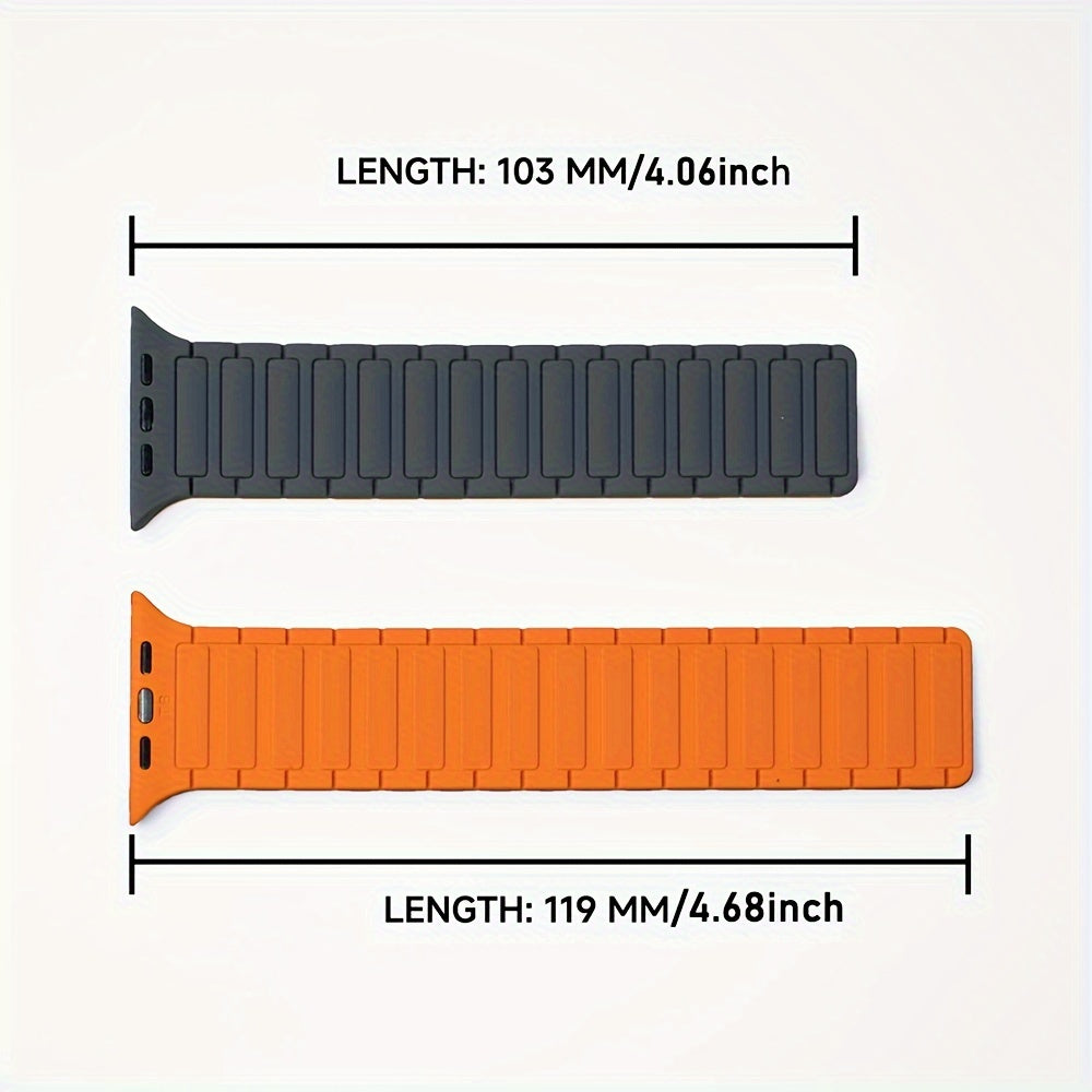 Магнитный силиконовый браслет для IWatch Series 9-3, 44мм-38мм