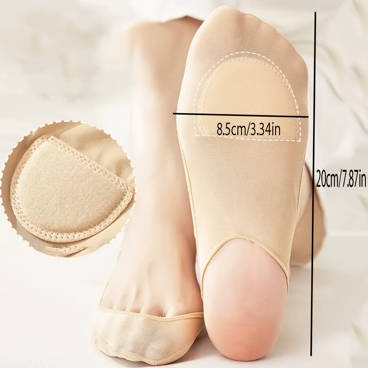 Women Fabric Summer Stiletto Heel Pads Anti-Slip Invisible Inserts