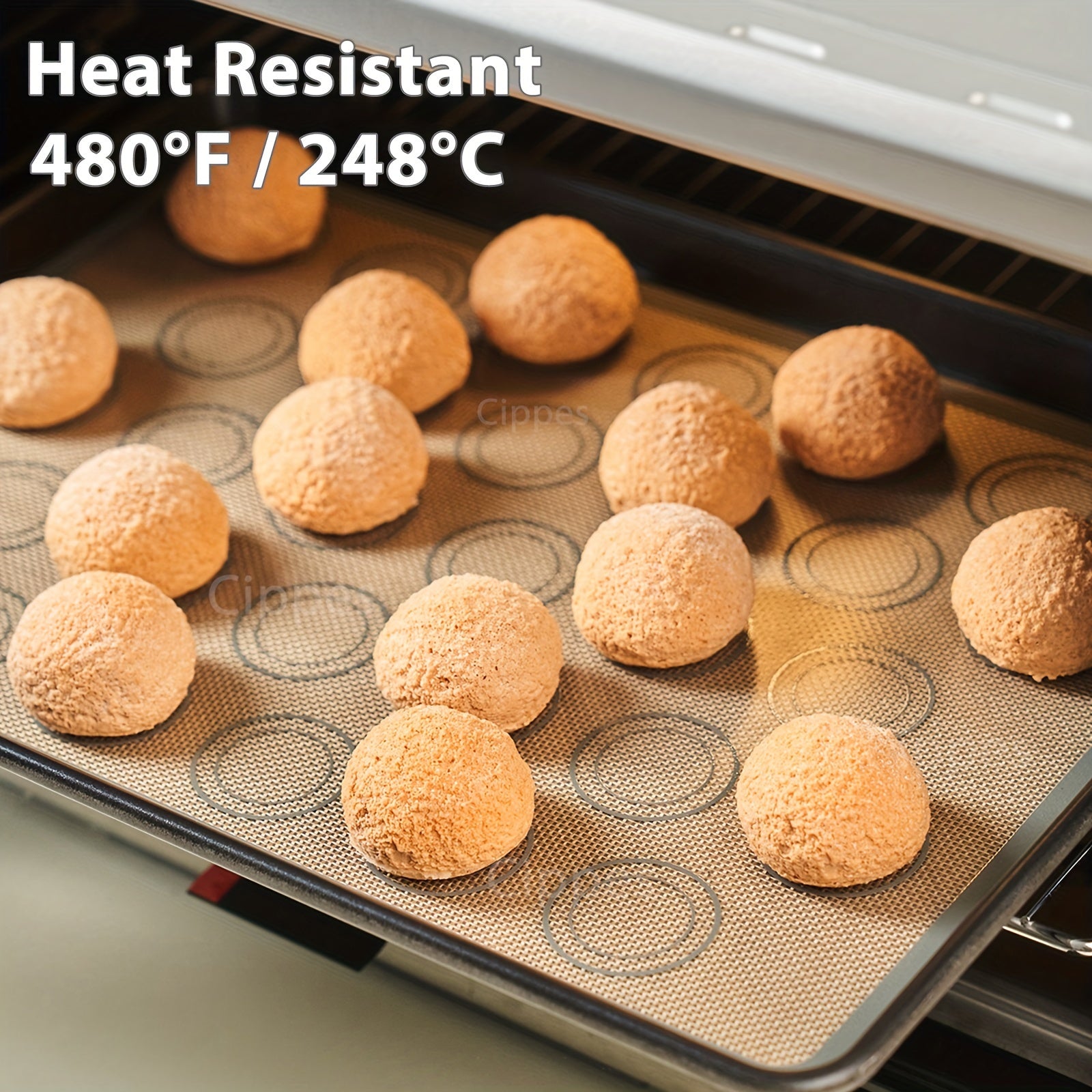 Silicone Baking Mat 41.91cm x 29.46cm Non-Stick Heat Resistant Reusable