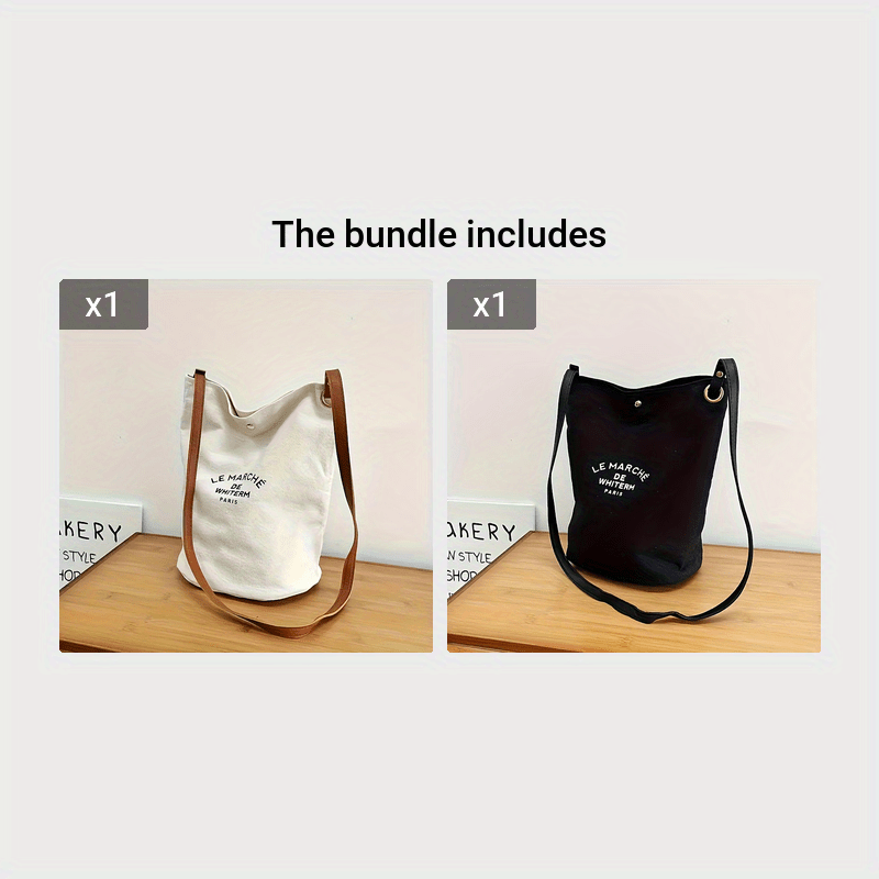 Canvas Crossbody Bag for School and Daily Use Large Capacity Shoulder Bag