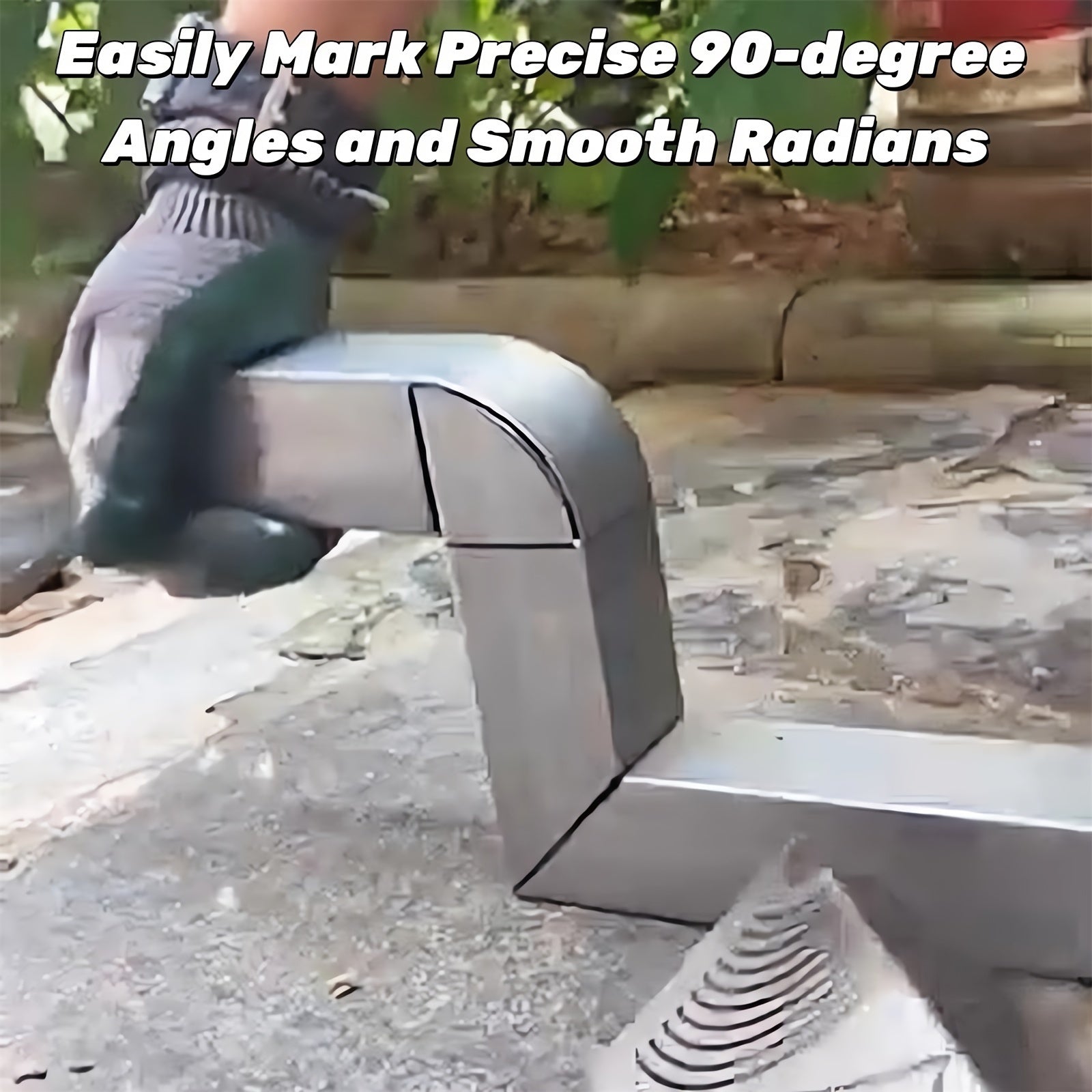 Stainless Steel Scriber with Adjustable 90 Degree Angle and Radius Marking Tool for Metalworking and Architectural Use