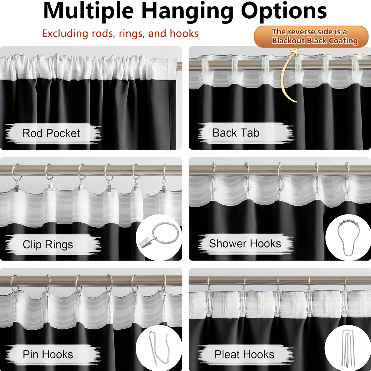 Two Pieces Blackout Curtains Thermal Insulated Twill for Bedroom Living Room