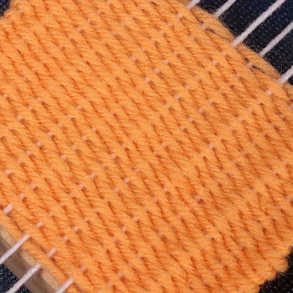 Handmade Wooden Weaving Loom Kit for DIY Tapestries and Carpets in Khaki