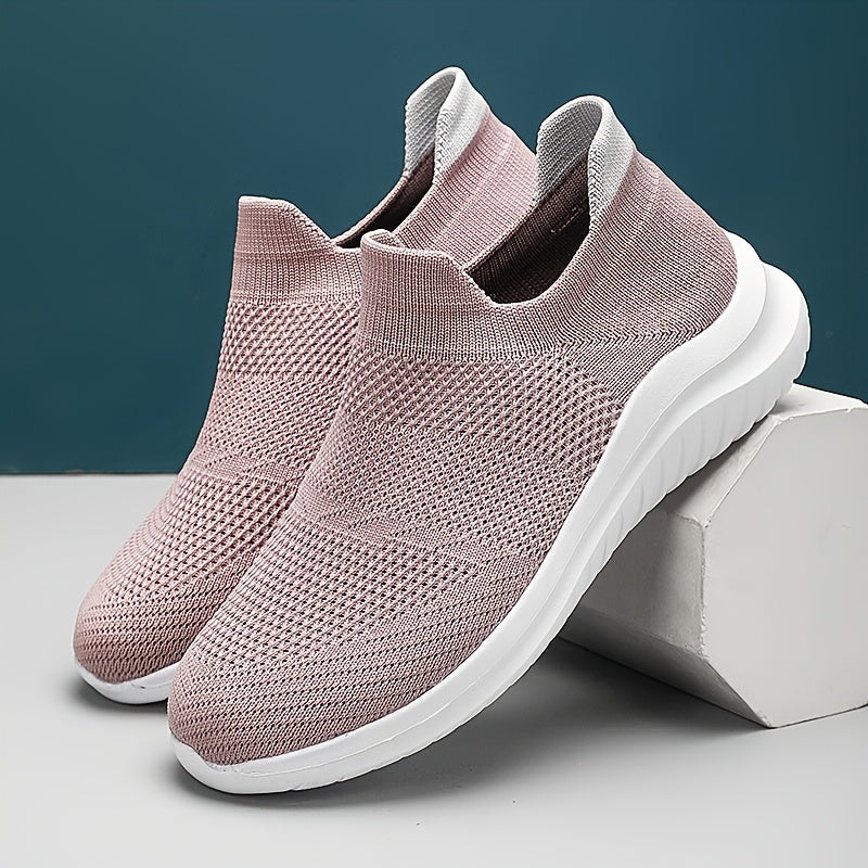 Ayollar uchun nafas oladigan slip-on sport poyabzali neon ranglar yengil yurish poyabzali
