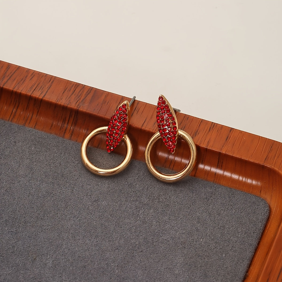 Women's Silver Hollow Circle Leaf Dangle Earrings Rhinestone Jewelry