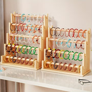 Multi-layer Wooden Jewelry Organizer Rack with 5 Shelves for Bedroom Storage