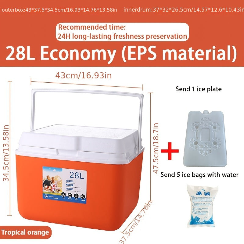 Portable Insulated Cooler Box for Outdoor Fishing Royal Blue Non-Electric Food Contact Safe