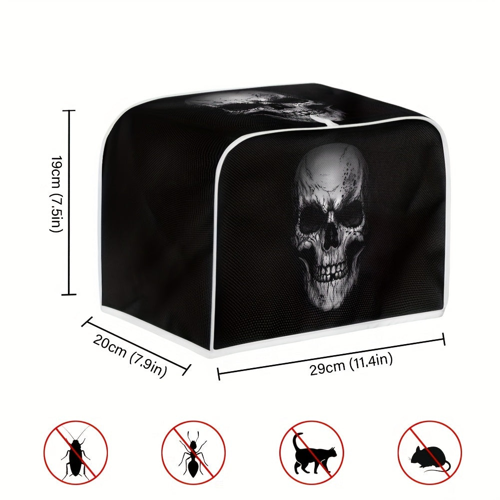 Skull Print Polyester Toaster Cover Dust Cover for Appliances Gift for Women