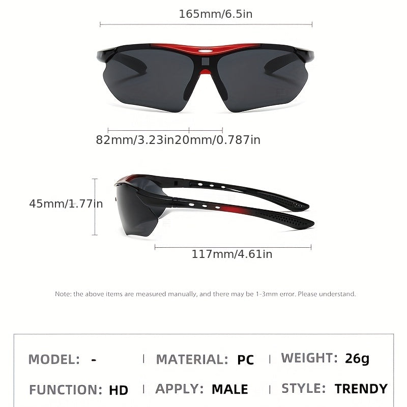 5-Piece Outdoor Riding Sports Glasses Set with Interchangeable Lenses and Accessories