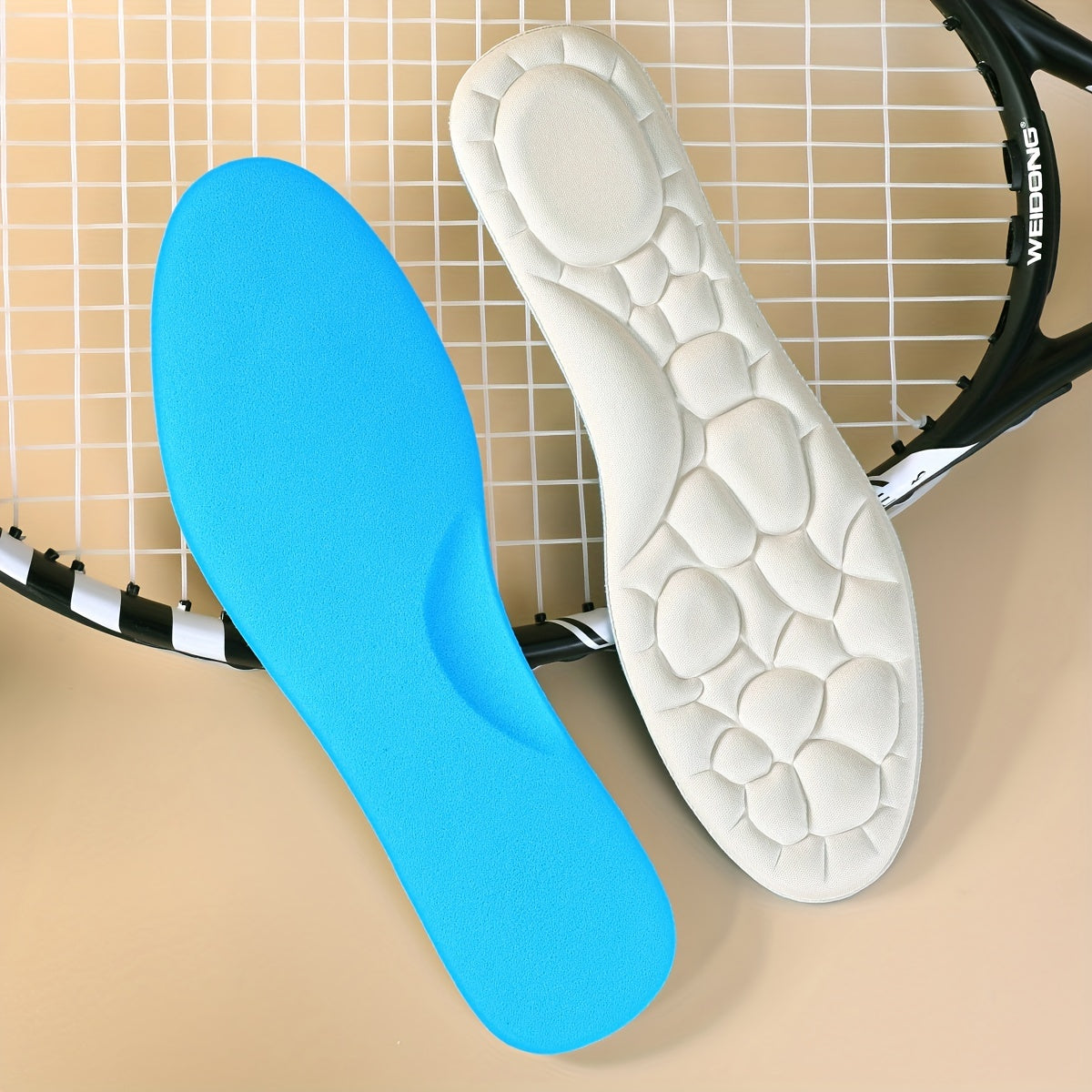 Unisex Memory Foam Cushioned Shoe Insoles for Sports Sneakers and High Heels