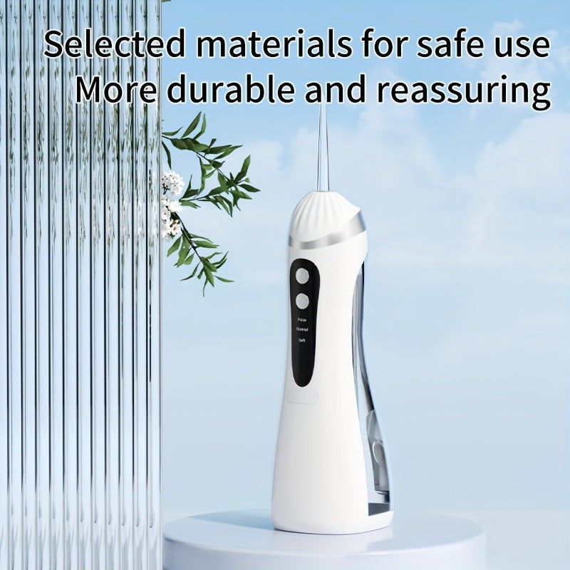 Rechargeable Electric Dental Flosser with 4 Nozzles 3 Modes Large Water Tank High Pressure