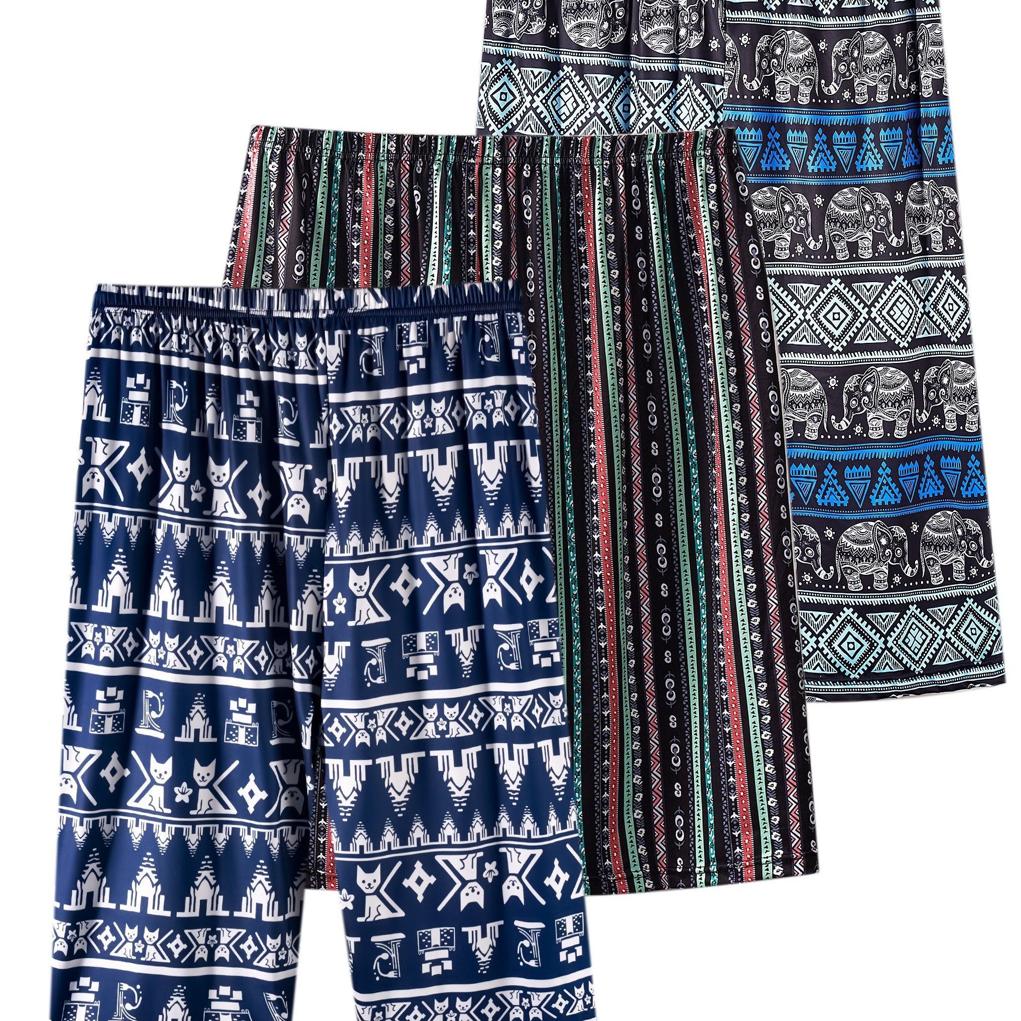 Women's Plus Size Casual Sleep Shorts with Floral Print and Elastic Waist for Lounge