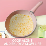 16.51 cm Non-Stick Aluminum Skillet with Silicone Handle Dishwasher Safe for Eggs and Steaks