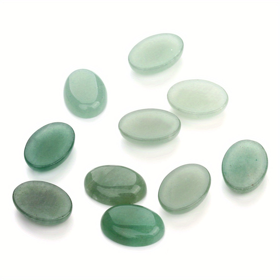 Set of 10 Natural Oval Agate Flatback Gemstone Cabochons 10x14mm 18x13mm for Jewelry Making