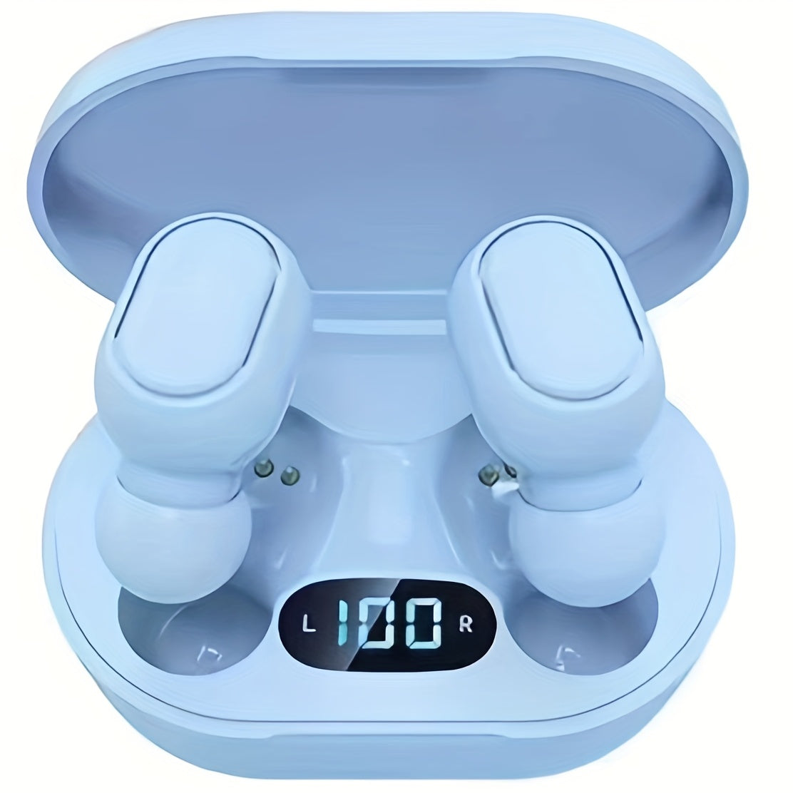 Auriculares inalámbricos intrauditivos deportivos con pantalla LED, carga USB-C, control de medios y micrófono de condensador