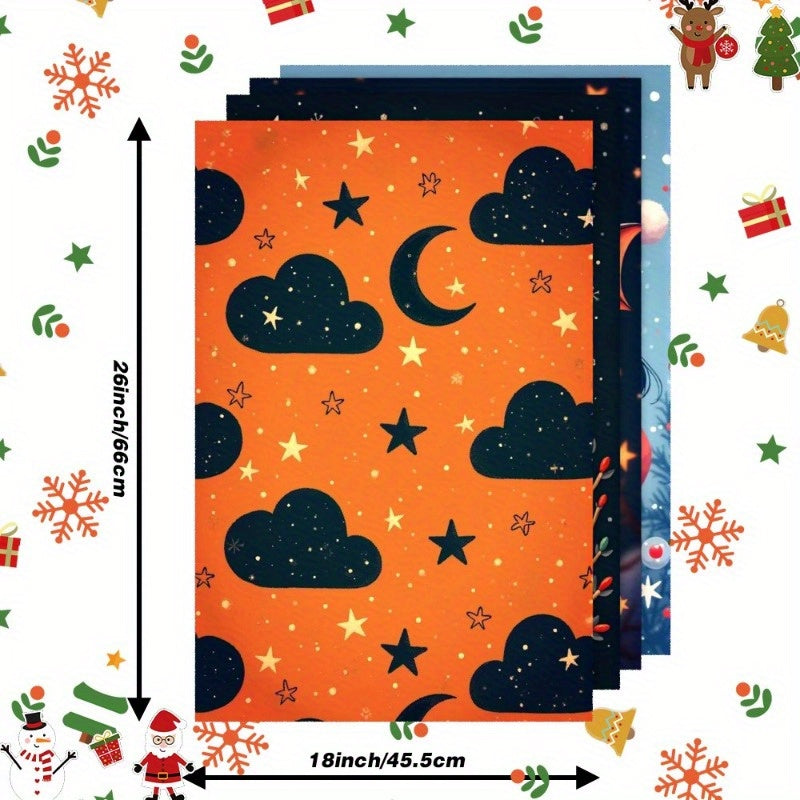 Christmas Reindeer Snowflake Wall Decor 4 Pieces 45.72x66.04 cm