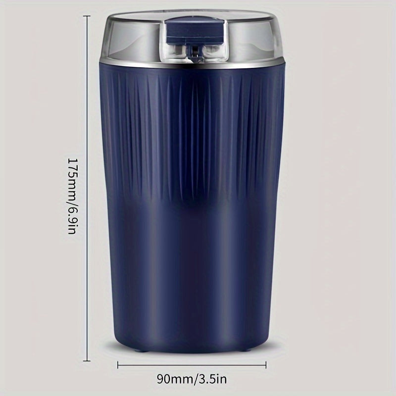 Electric Coffee and Spice Grinder 3.5oz Stainless Steel Blade Black Blue