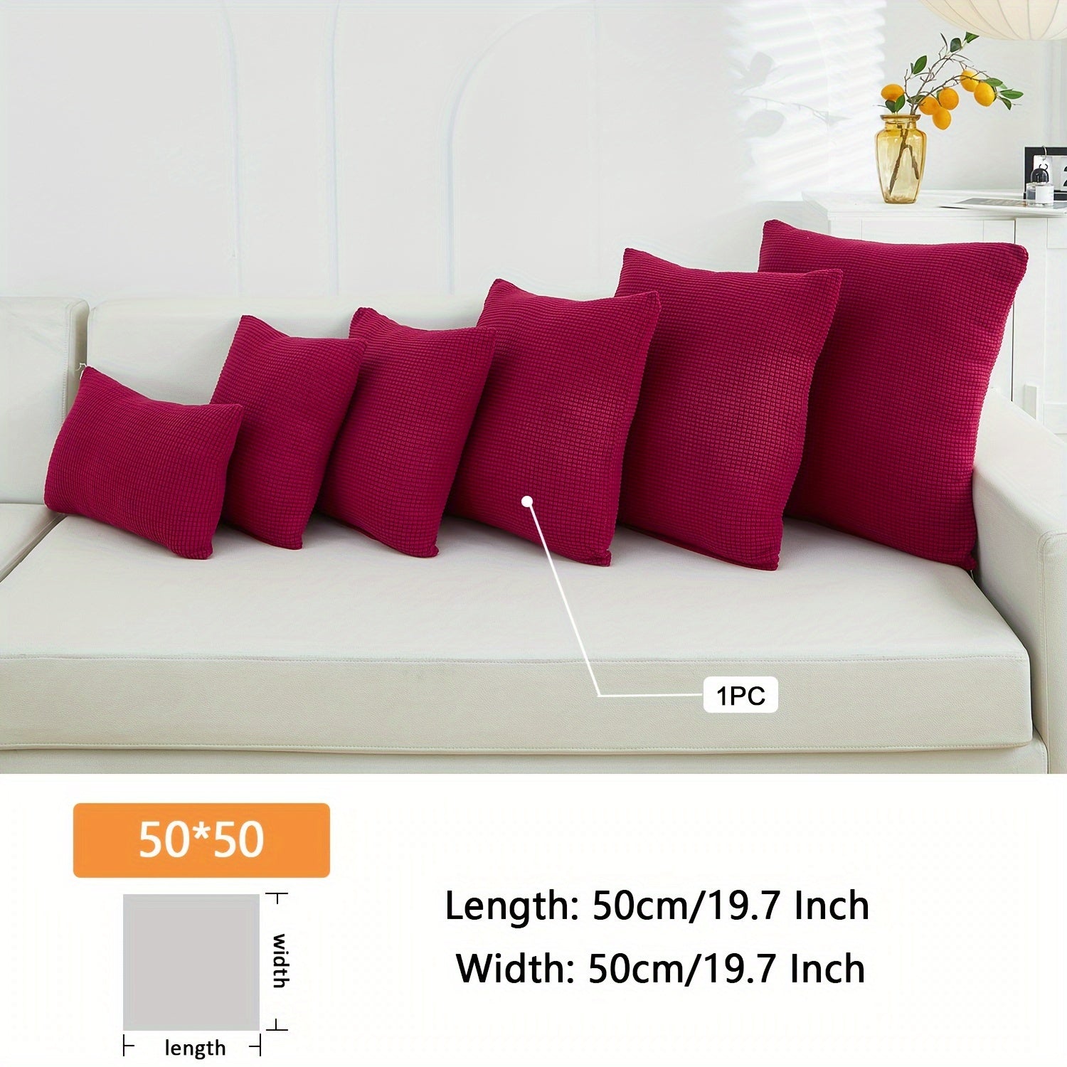 Наволочки из полиэстера и спандекса 45,72x45,72 см с молнией, моются в машине