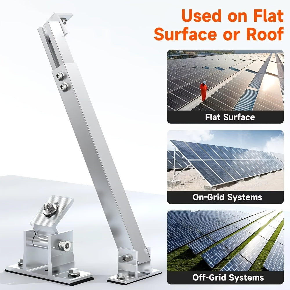 Adjustable Solar Panel Mounting Brackets for 50W-400W Flat Roofs RVs