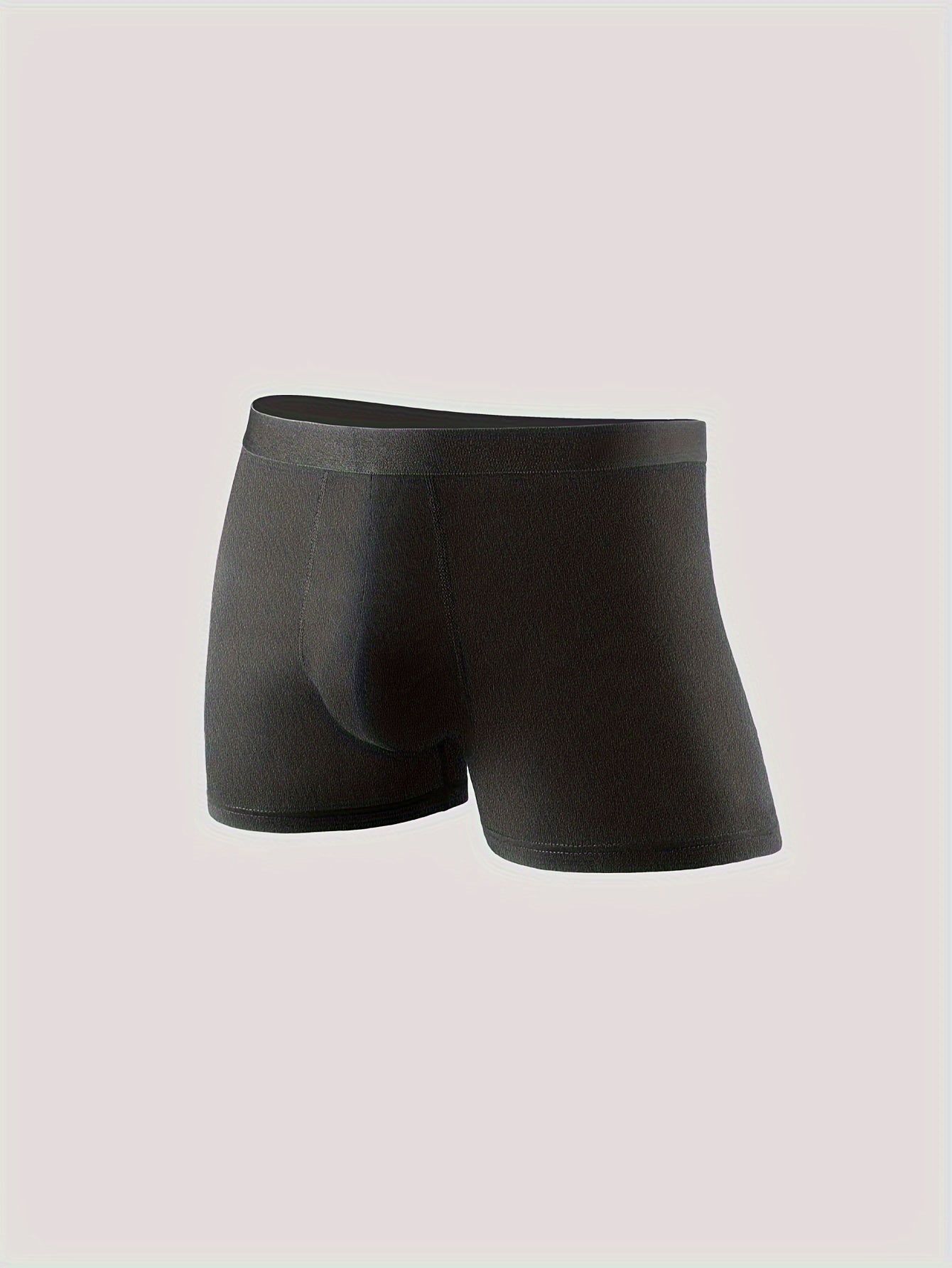 Men's Cotton Underwear 3 Pack Breathable Flat-Leg Style Solid Color