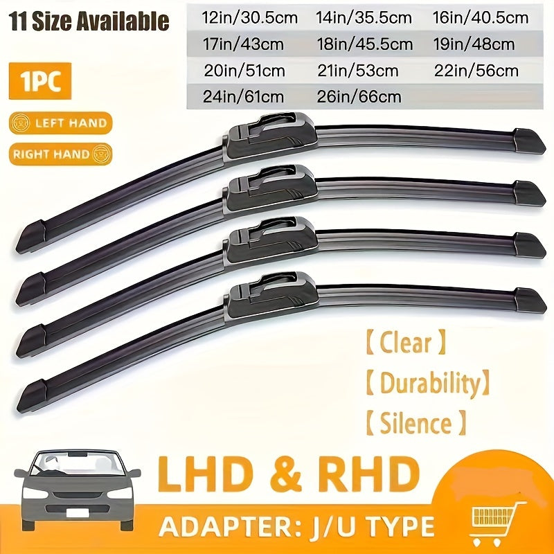 Universal Car Wiper U-Type Durable Quiet HD Wiper for All Models