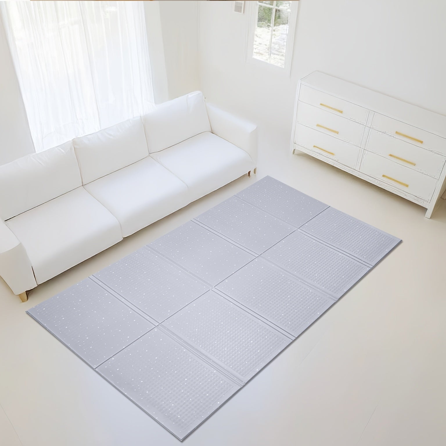 Foldable Play Mat for Crawling and Walking Non-Toxic Waterproof BPA Free Anti-Slip Extra Long