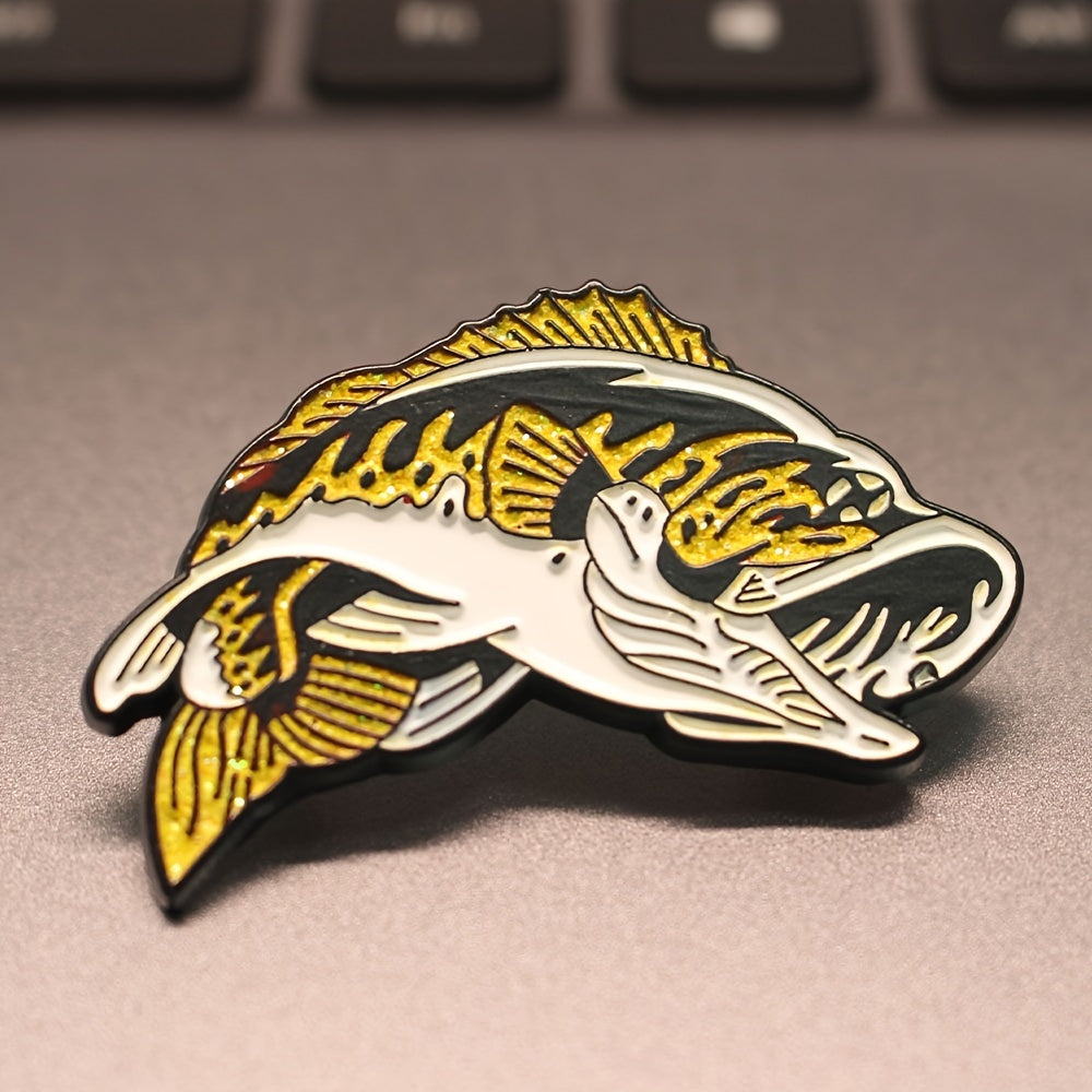 Koi Fish Enamel Pin for Men Zinc Alloy Fashionable Accessory