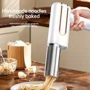 Electric Noodle Maker with Digital Display, Rechargeable USB, Stainless Steel