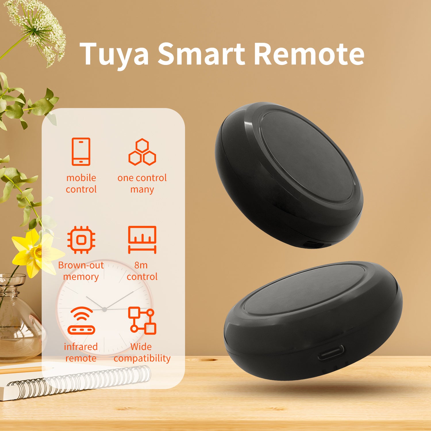 WiFi Smart Home Remote Control Hub with IR Controller Compatible with Alexa Tuya App and Smart Life