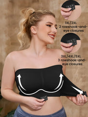 Бюстгальтер для женщин больших размеров бесшовный беспроводной спортивный черный дышащий для йоги и тренировок