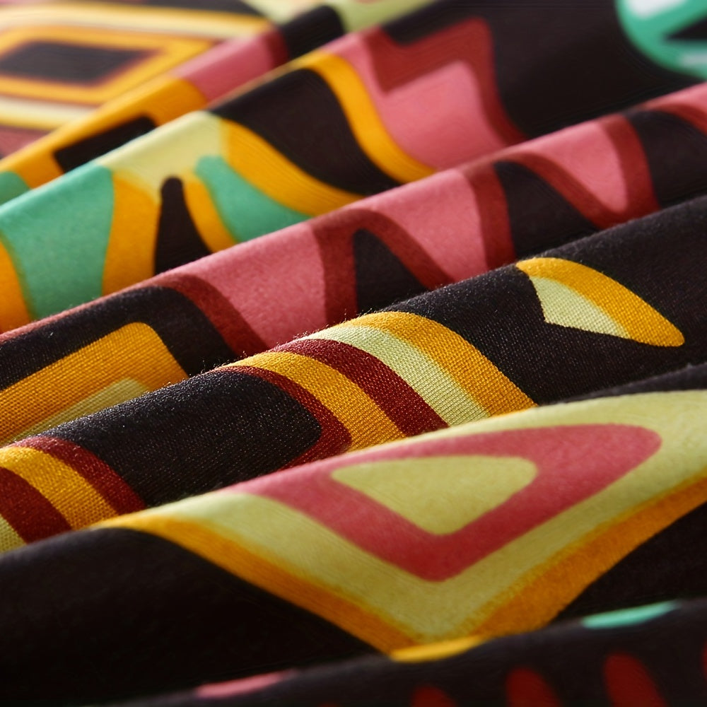 Conjunto de ropa de cama estilo bohemio de 3 piezas, funda nórdica y fundas de almohada para dormitorio o habitación de invitados