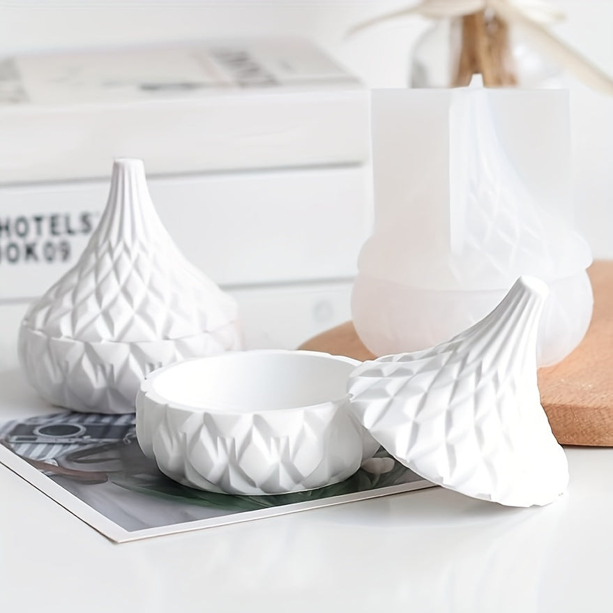 Silicone Candle Mold Set for Making Creative Candle Holders and Storage Jars