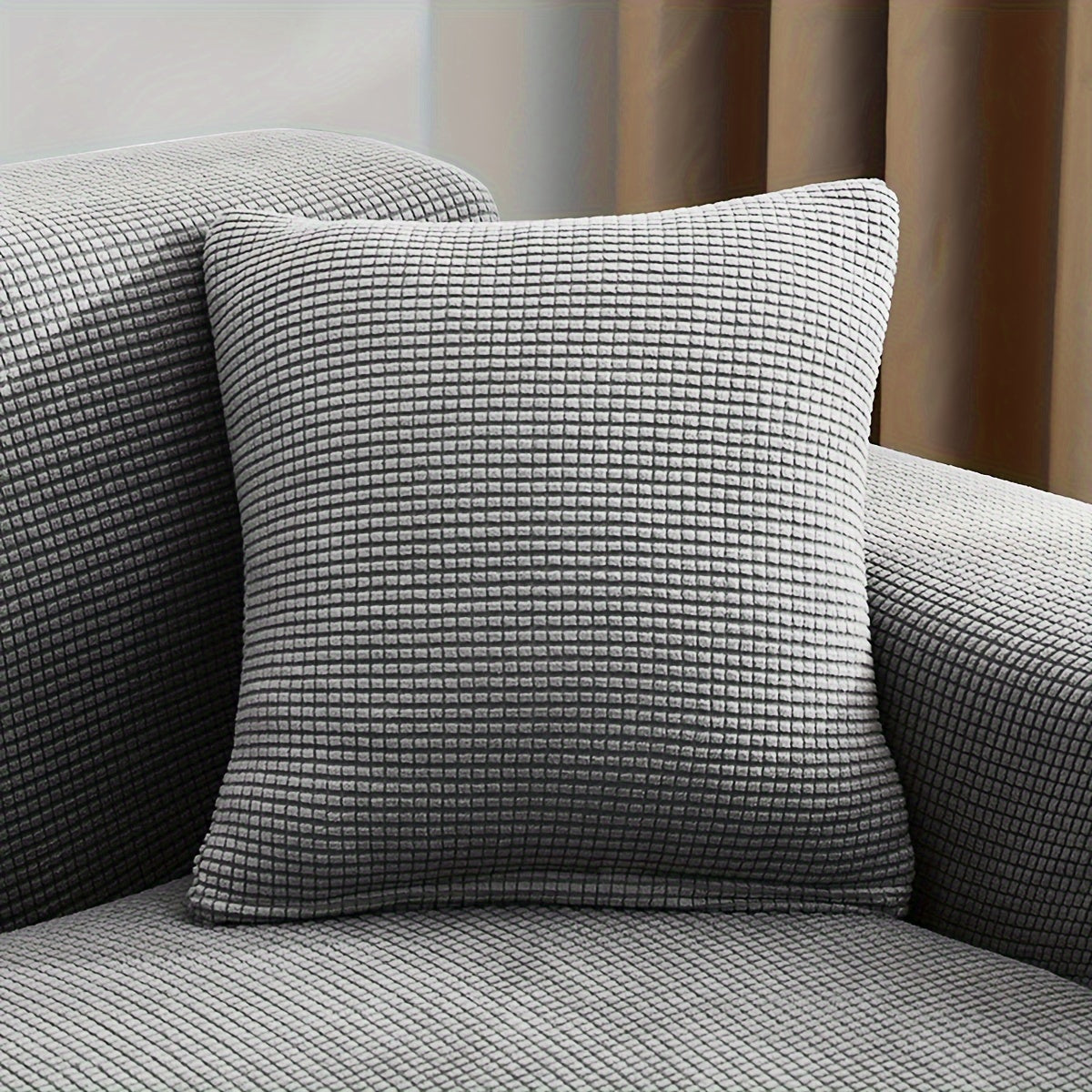 Чехол на подушку из полярного флиса с жаккардовым узором, пылезащитный и устойчивый к царапинам от кошек для декора гостиной и спальни