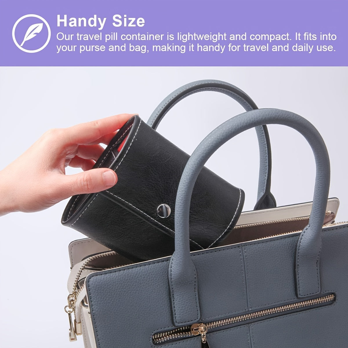 Weekly Travel Pill Organizer Case With 7 Compartments And Carrying Case