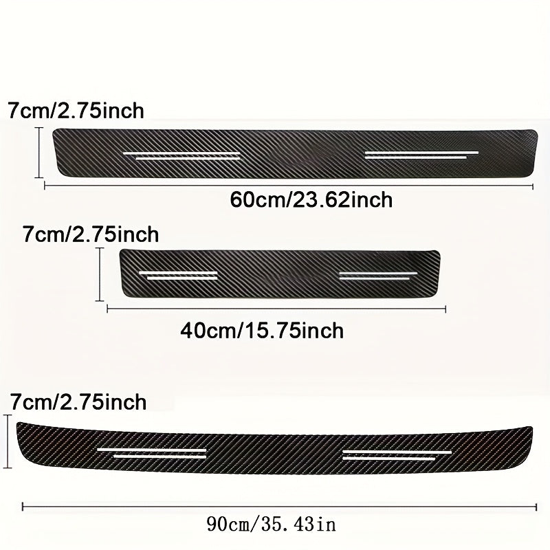 5 dona Avtomobil eshigi silli chiziq Karbon tolasi PVC Dacia transport vositalari uchun