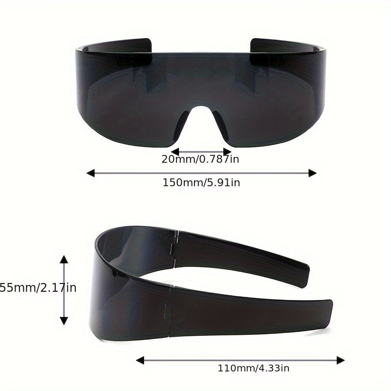 Yagona dizayndagi erkaklar va ayollar uchun rimless, oynali quyosh ko‘zoynaklari velosipedda, plyaj partiyalarida va moda uchun mo‘ljallangan, bir qismli