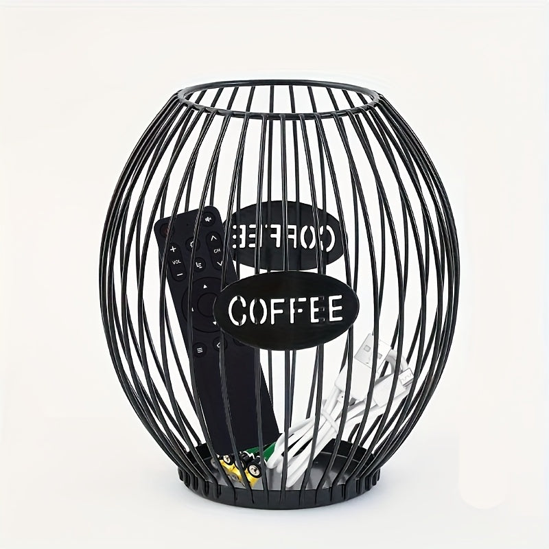 Organizador de cápsulas de café de hierro para cocina, negro, almacenamiento y exhibición