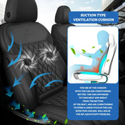 Чехол-охладитель для автомобильного сиденья из искусственной кожи, летний охлаждающий подкладка, черный, регулируемый поток воздуха