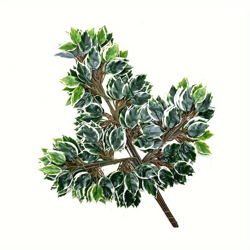 24pcs Artificial Banyan Tree Leaf Branches for Wedding Arches and Home Decor Green Plant Sprays